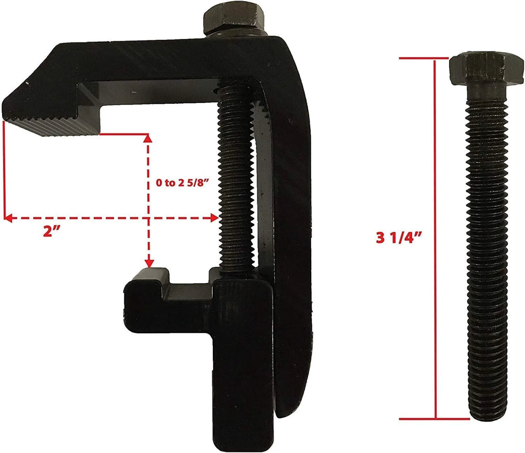 Steel Pickup Truck Ladder Rack Two Bar Set with Mounting Clamps K1556