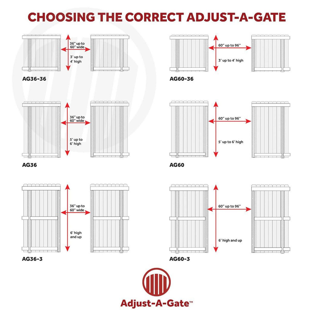 Steel Frame Gate Building Kit, 60x22-96 inch Wide Opening (2 Pack) U6546