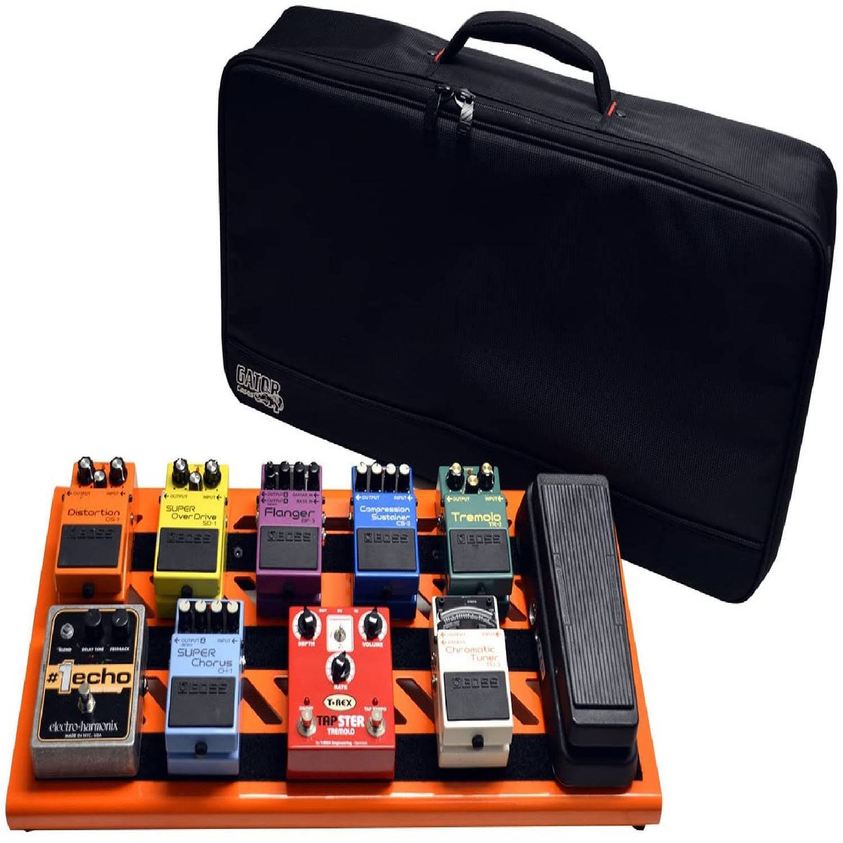 Large Aluminum Pedal Board Orange with Carry Bag R217