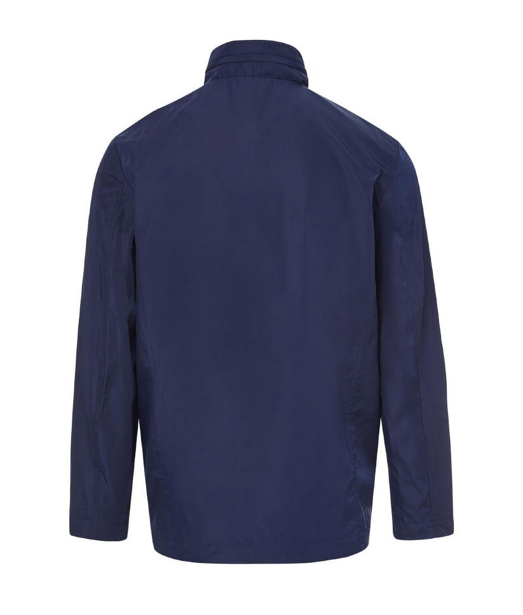 Navy Long Sleeve Rain Jacket with Magnetic Closures Y110202