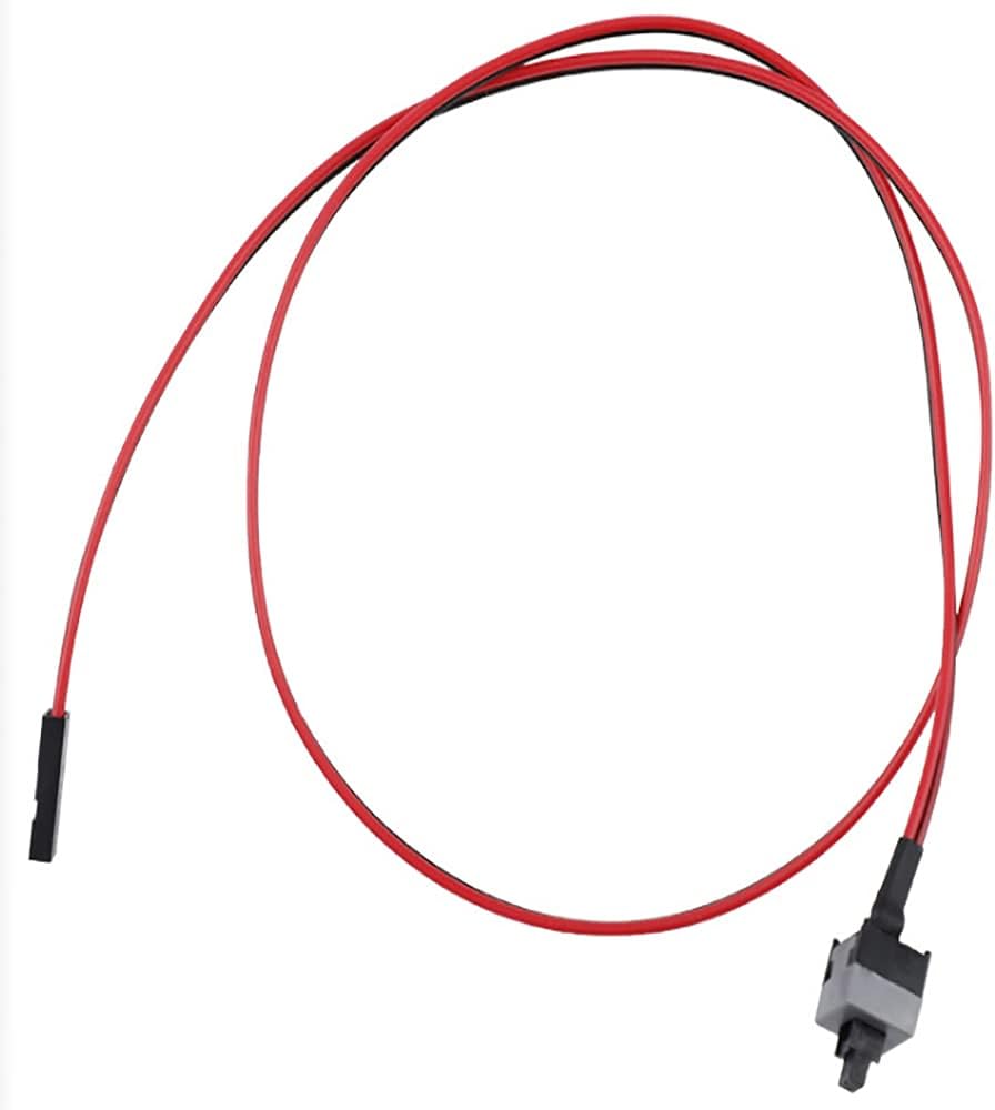 5pcs 2 Pin PC Power Cable Push Button ATX Computer Switch Wire Restart Switch 55CM P3175