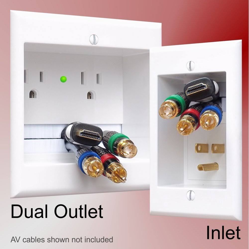 Dual In-Wall Cable Management for Wall-Mounted TVs, 24& Romex Cable O873