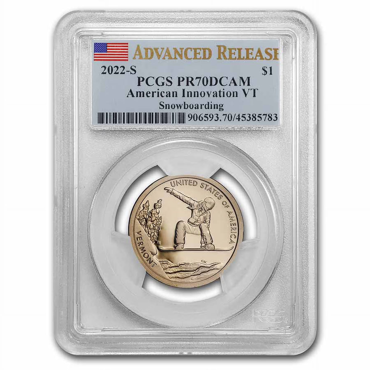 American Innovation $1 Snowboarding Coin J629337