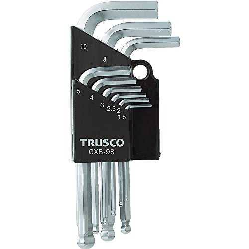 Ball End Hex Key 9 Pieces Set 1.5 to 10mm E61122
