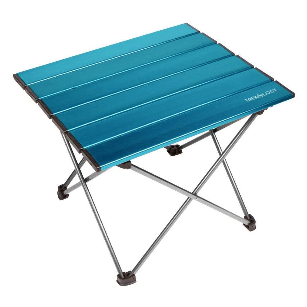 Blue Aluminum Portable Camping Side Table J32755