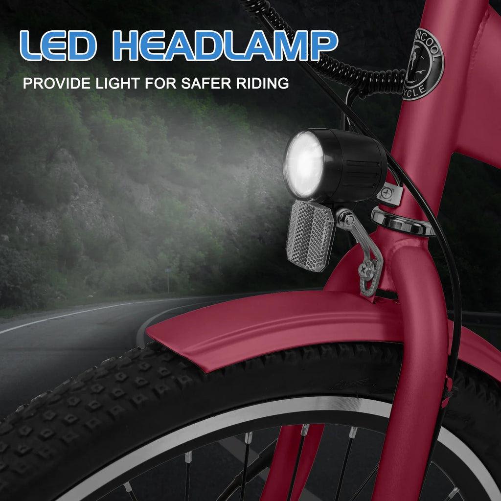 24Inch Electric Trike, 350W 36V 10AH Lithium Battery, 7 Speeds Three Wheel Bike F790