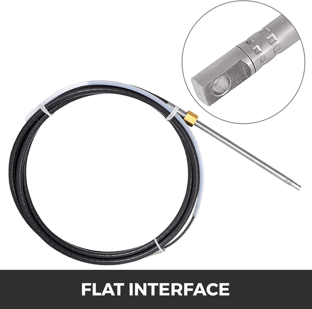 Outboard Steering System 10 Feet Marine Steering System 3/4'' Shaft with 13.5 Inch Wheel U6733