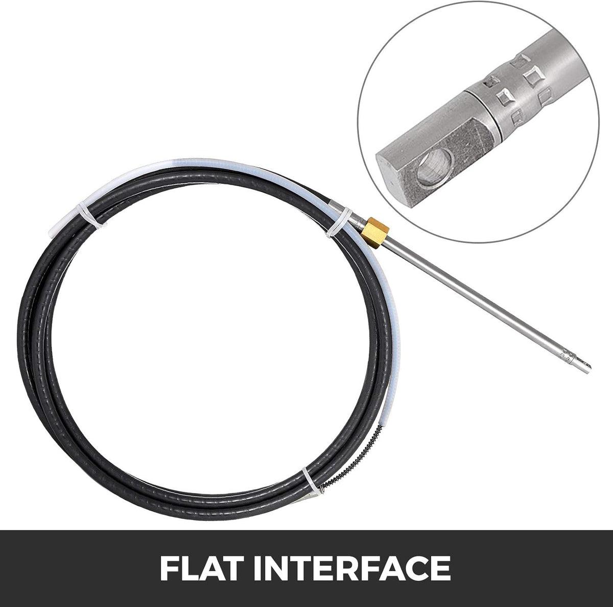 Outboard Steering System 10 Feet Marine Steering System 3/4'' Shaft with 13.5 Inch Wheel U6733