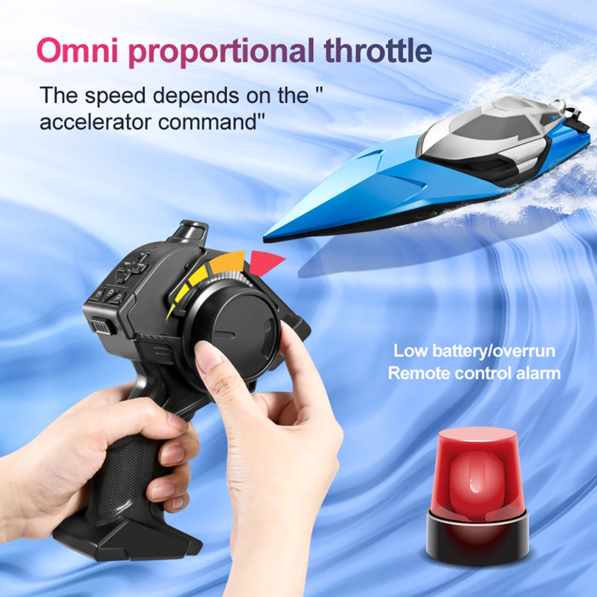 70kmh High Speed 2.4GHz RC Boat with 2 Battery C394250