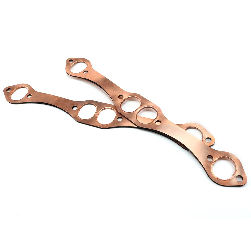 Oval Port Copper Exhaust Gaskets for Chevy SB 327 305 383 I234533