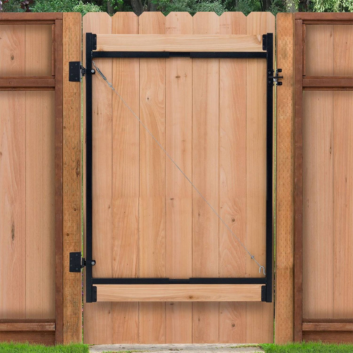 Steel Frame Gate Building Kit, 60x22-96 inch Wide Opening (2 Pack) U6546