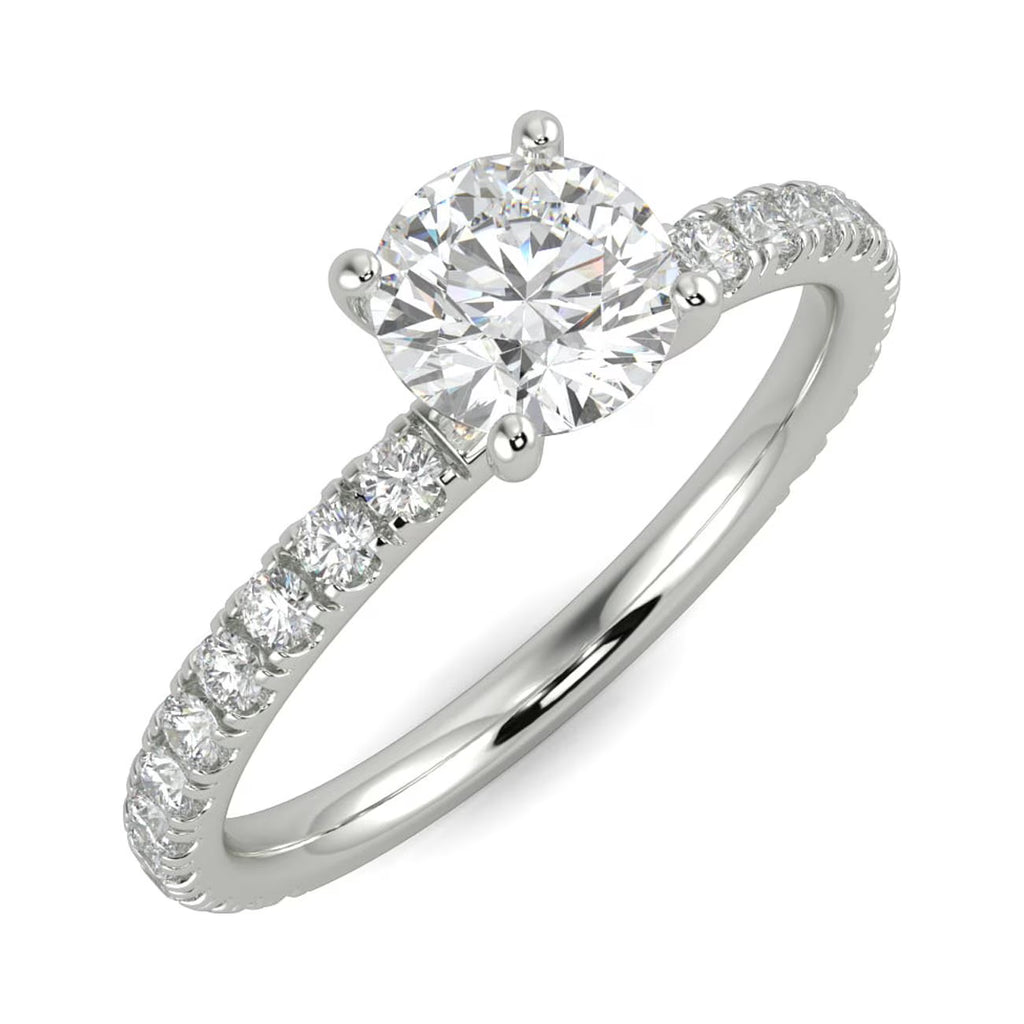 14k White Gold Lab Grown Diamond Engagement Ring I844858
