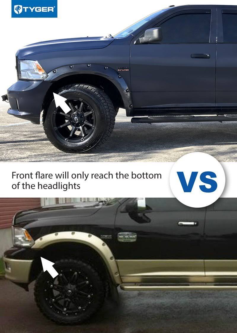Paintable Smooth Matte Black Truck Bed Cover for Dodge Ram 1500 H57638