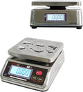 Stainless Steel Washdown Scale, 6lb Capacity, 0.001lb Readability, Dual Display A74993