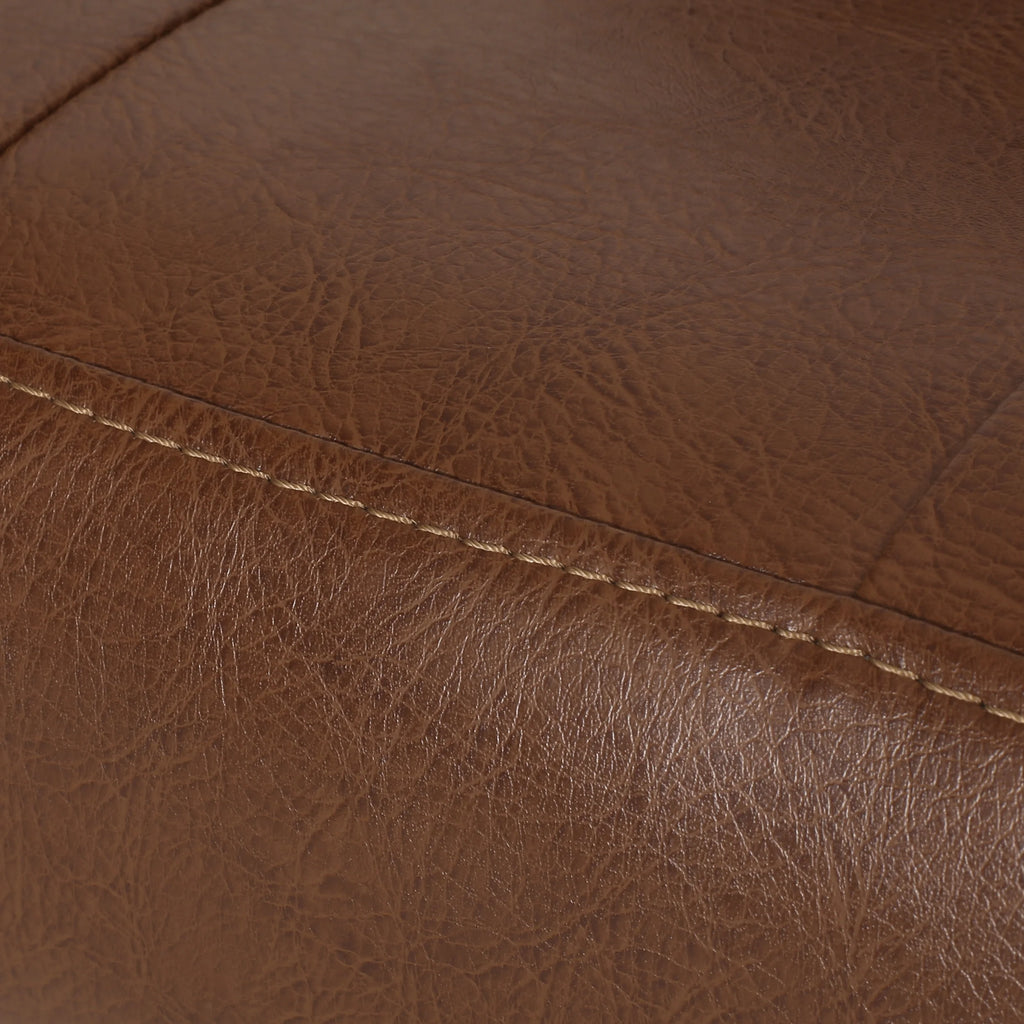 Cognac Brown Faux Leather Club Chair B275
