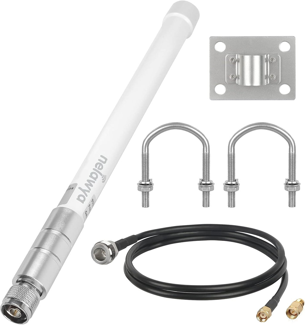 8dBi LoRa Antenna 915Mhz Omni-Directional Antenna with 10ft LMR200 Cable White 110cm A671190