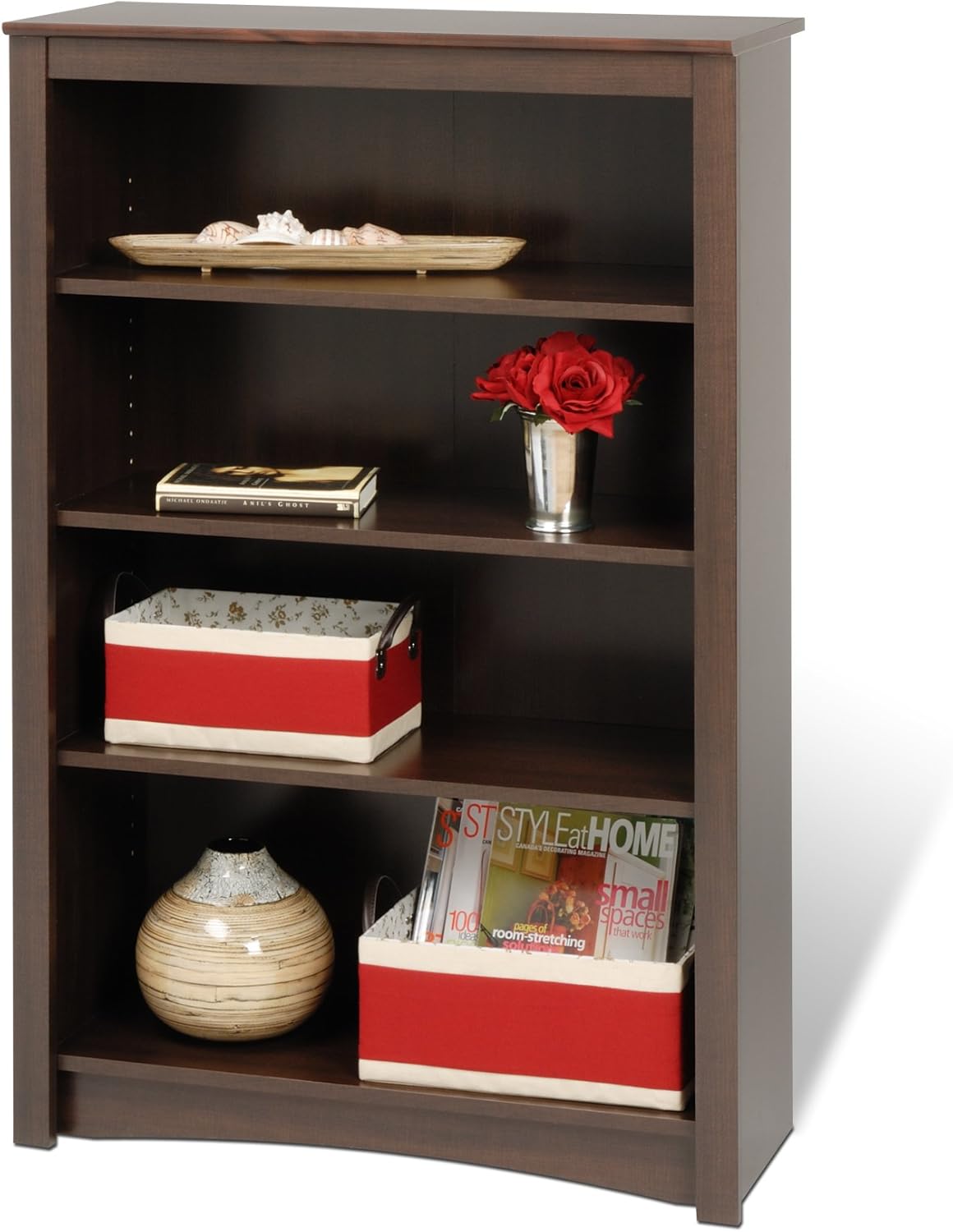 Espresso 4-shelf Bookcase Y2050