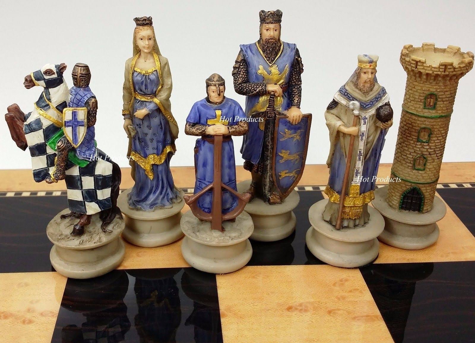 Medieval Times Crusades King Richard The Lionheart Knight Chess Men Set X710