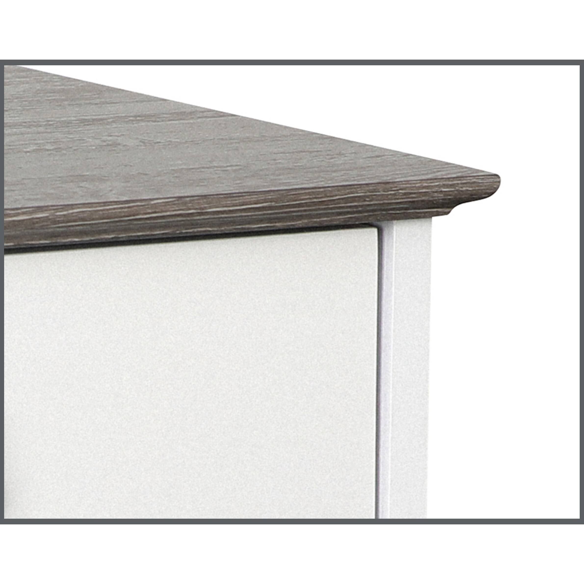 White Gray Oak 3-Drawer Filing Cabinet T543439