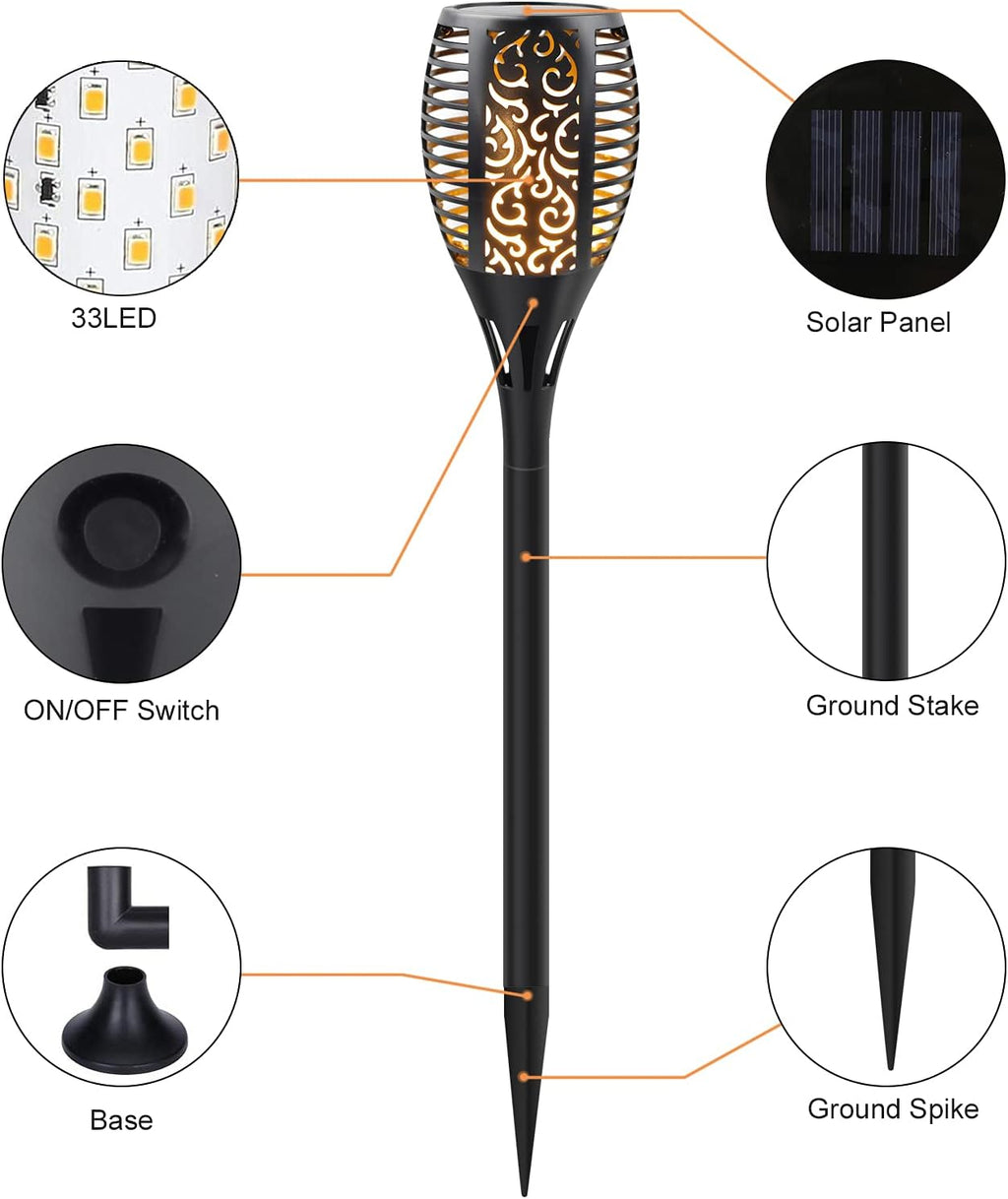 8 Pack Solar Flame Torch Lights L351