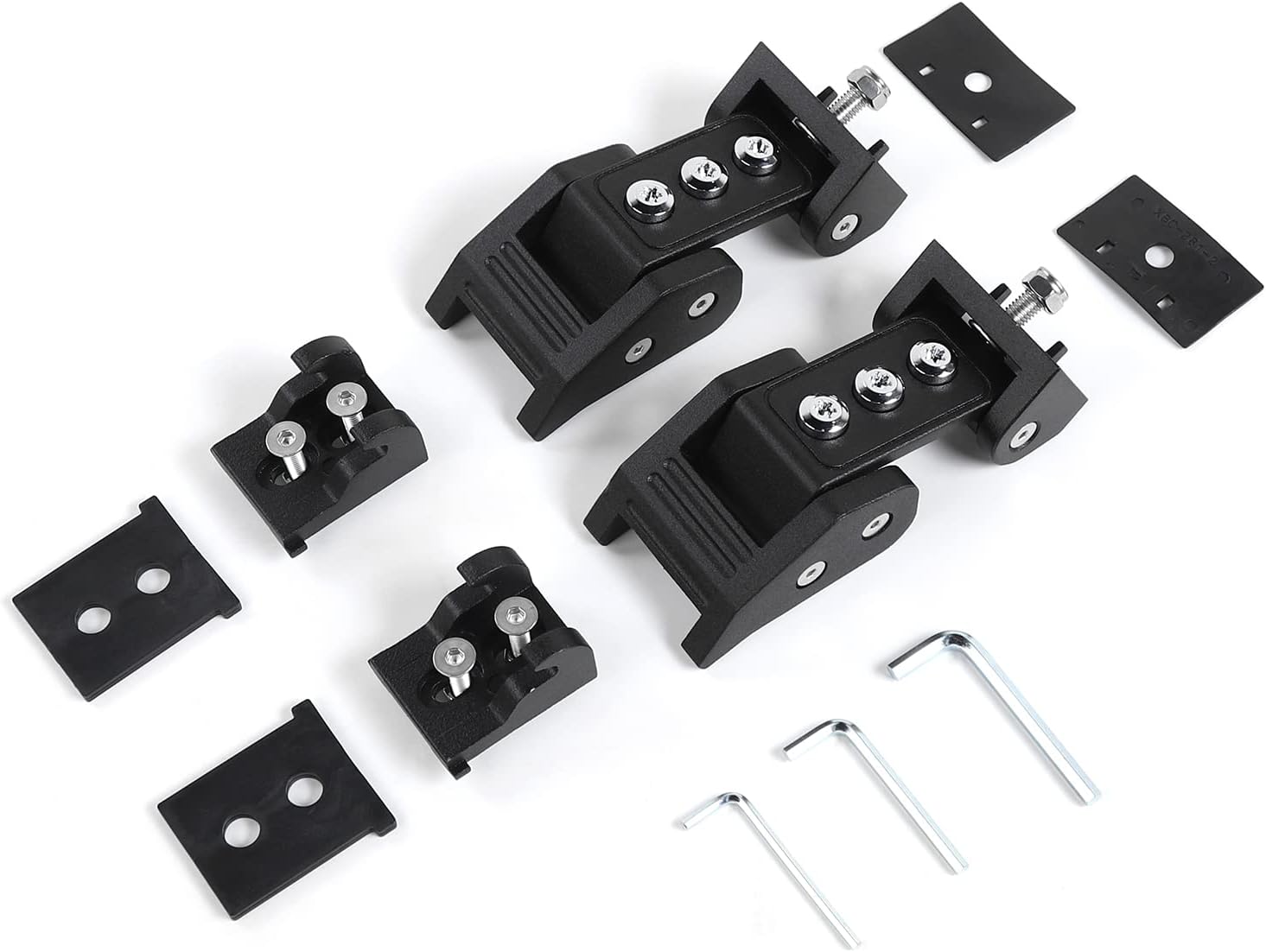 Stainless Steel Latch Locking Hood Catch Kit for Jeep Wrangler JK JKU (Silver) Pack of 2 M7057