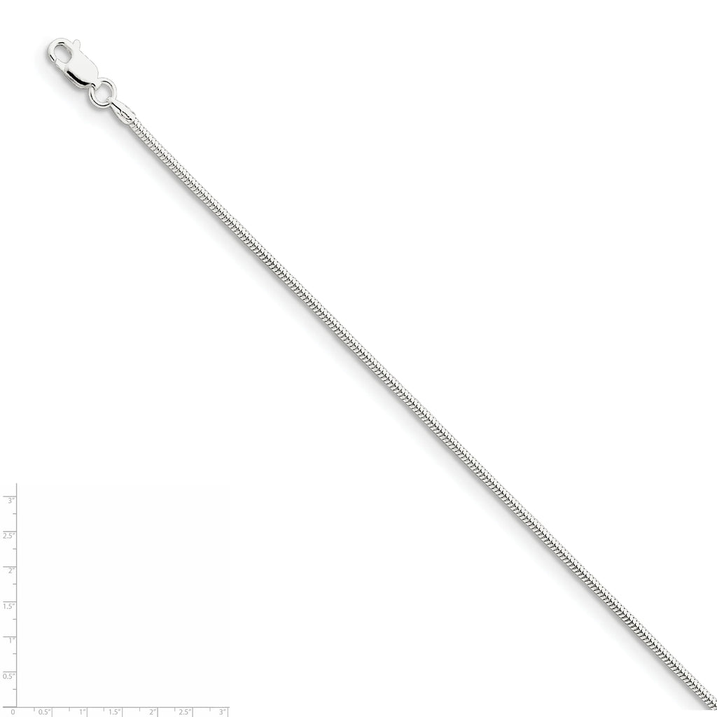 Sterling Silver 1.6mm Round Snake Chain F419234