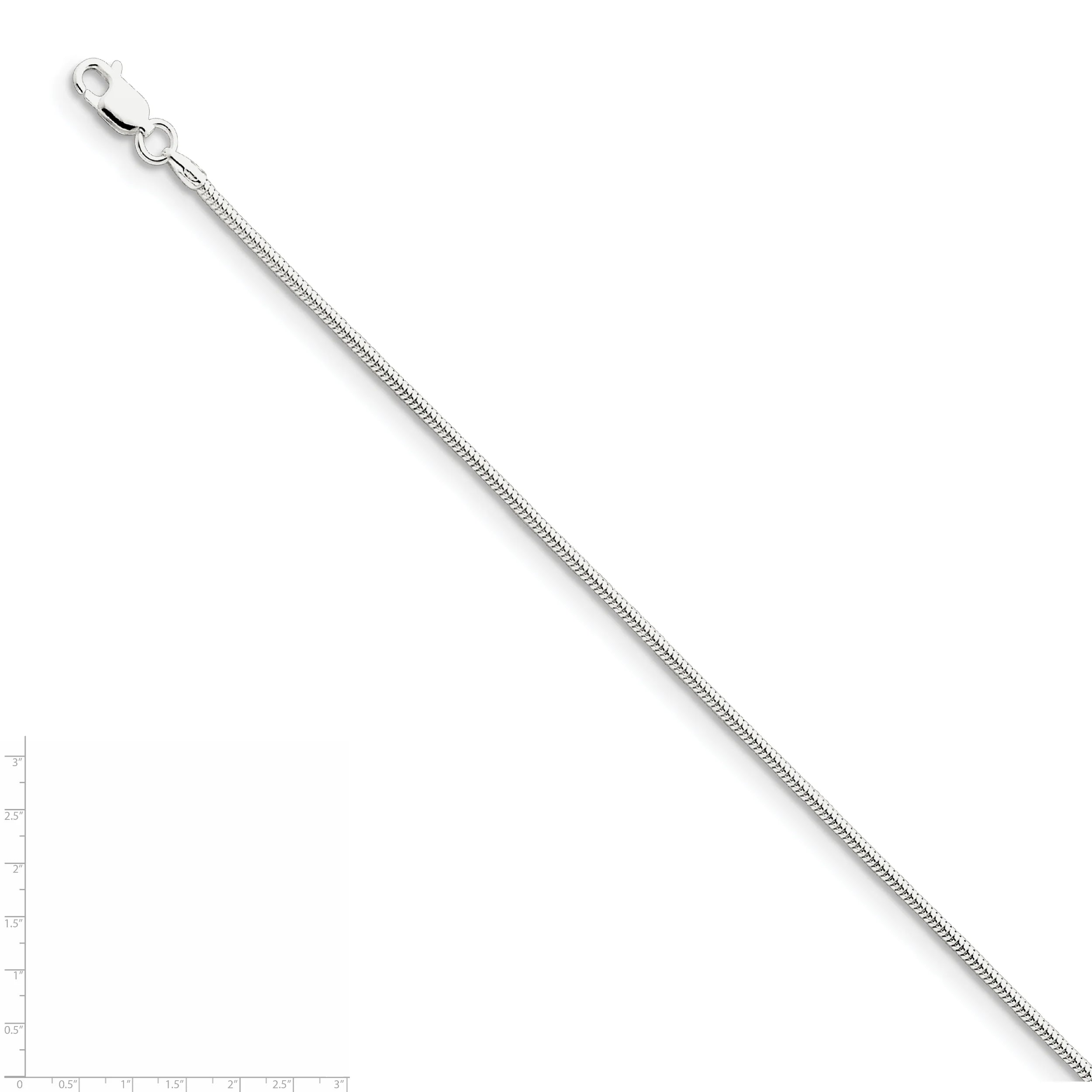 Sterling Silver 1.6mm Round Snake Chain F419234