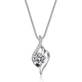 Moissanite Solitaire Necklace S925 Sterling Silver 1CT R448