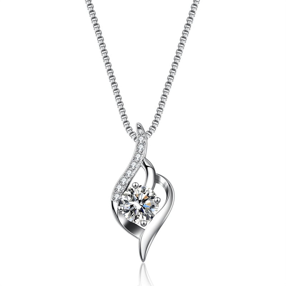 Moissanite Solitaire Necklace S925 Sterling Silver 1CT R448