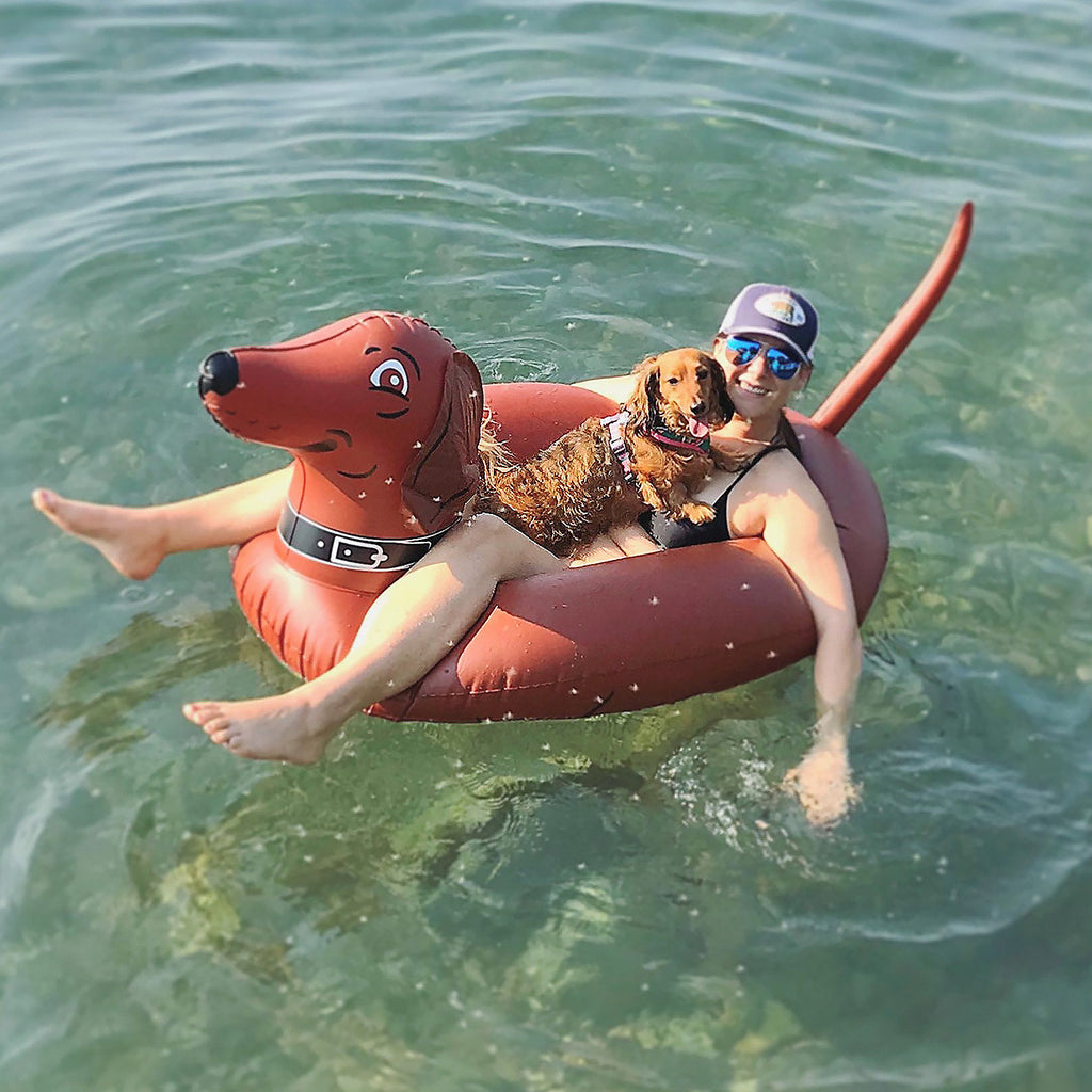 Inflatable Wiener Dog Pool Raft H95846