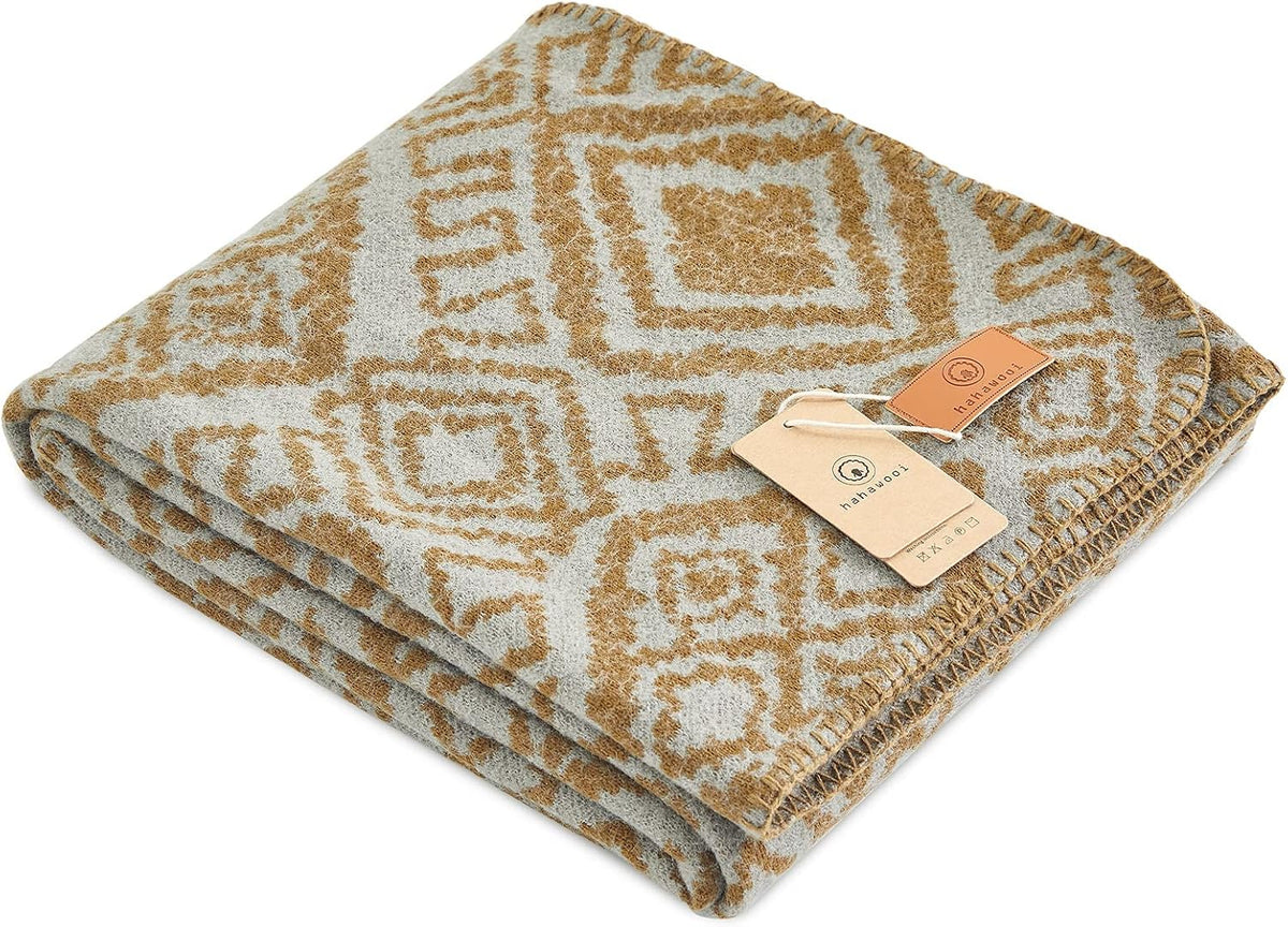 Wool Throw Merino Wool Blanket 55×80 Twin Size R816318