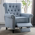 Blue Linen Tufted Recliner Sofa W99782