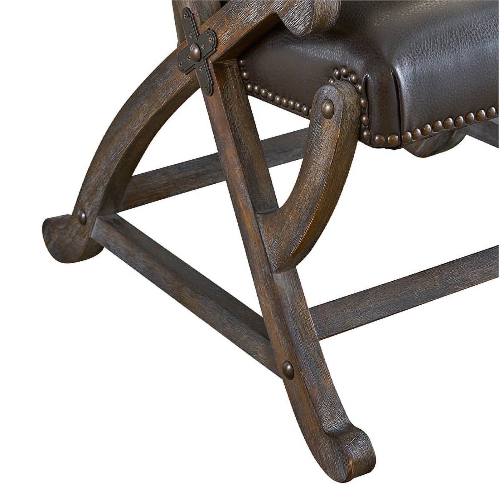 Gray Leather Chair & Ottoman Set B876