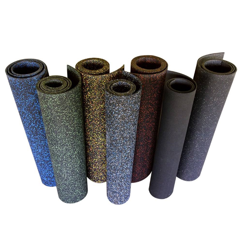 3/16 in. x 4 ft. x 5 ft. Blue Dot Rubber Flooring U986814