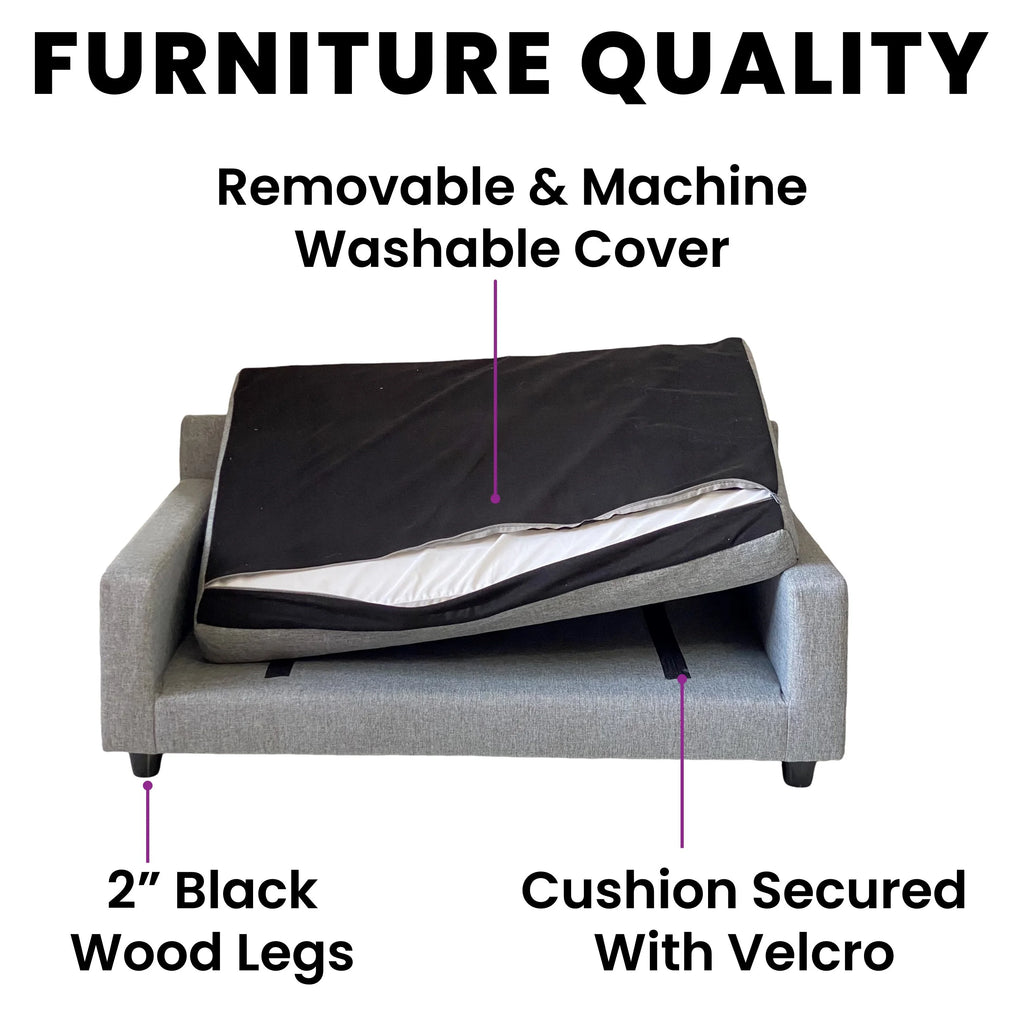 Orthopedic Bed for Dogs, Large, Charcoal T5180