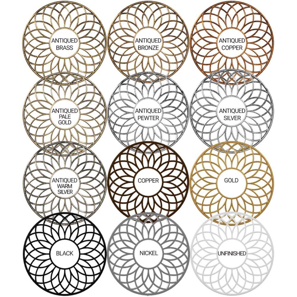26x22OD x 9 1/2x22ID x 3/4x22P PVC Pierced Ceiling Medallion G6476