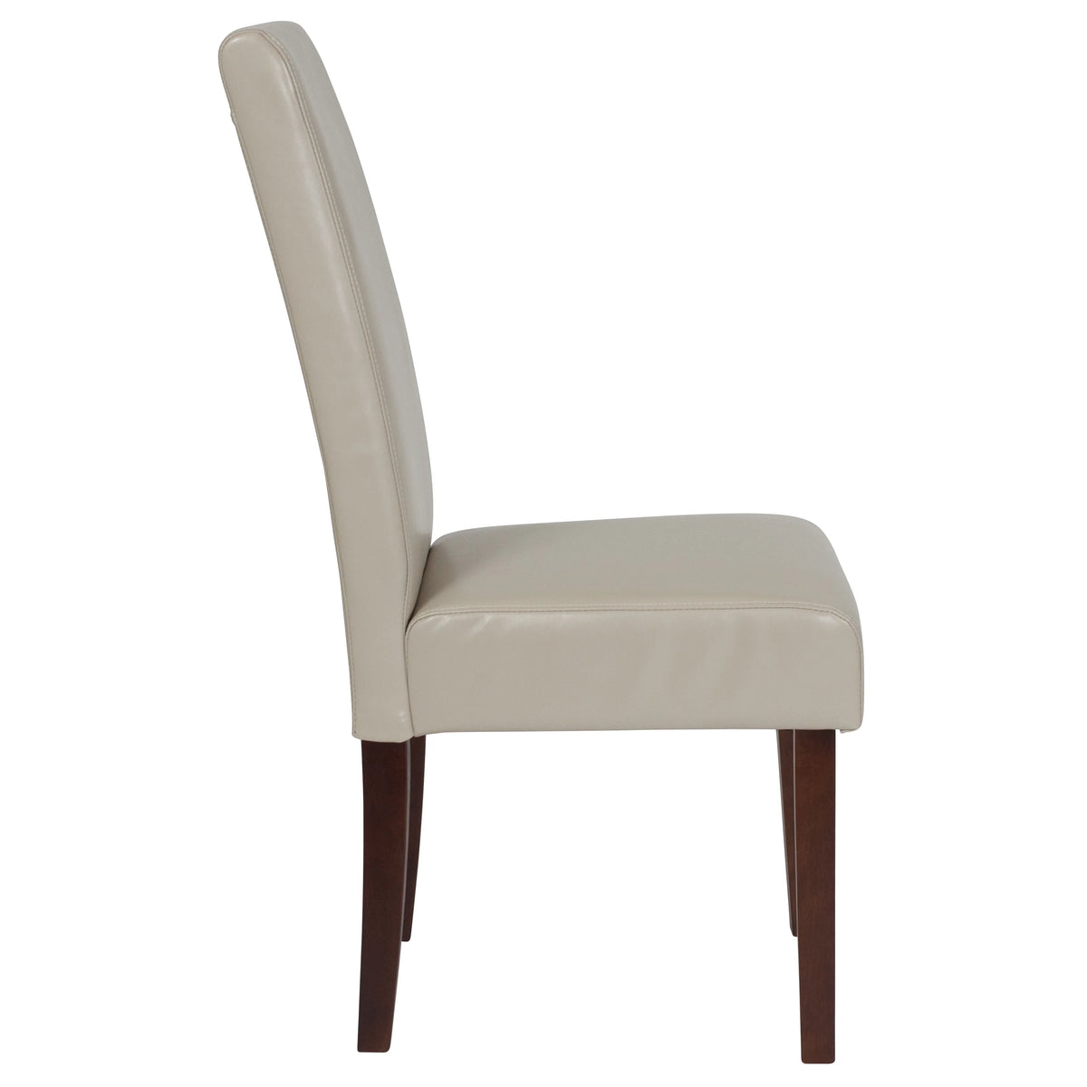 Beige Faux Leather Panel Back Parsons Dining Chair, Set of 4 G5100