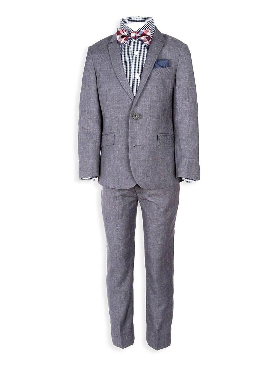 Grey/Blue Yonder Check Two-Piece Boy's Suit F344194