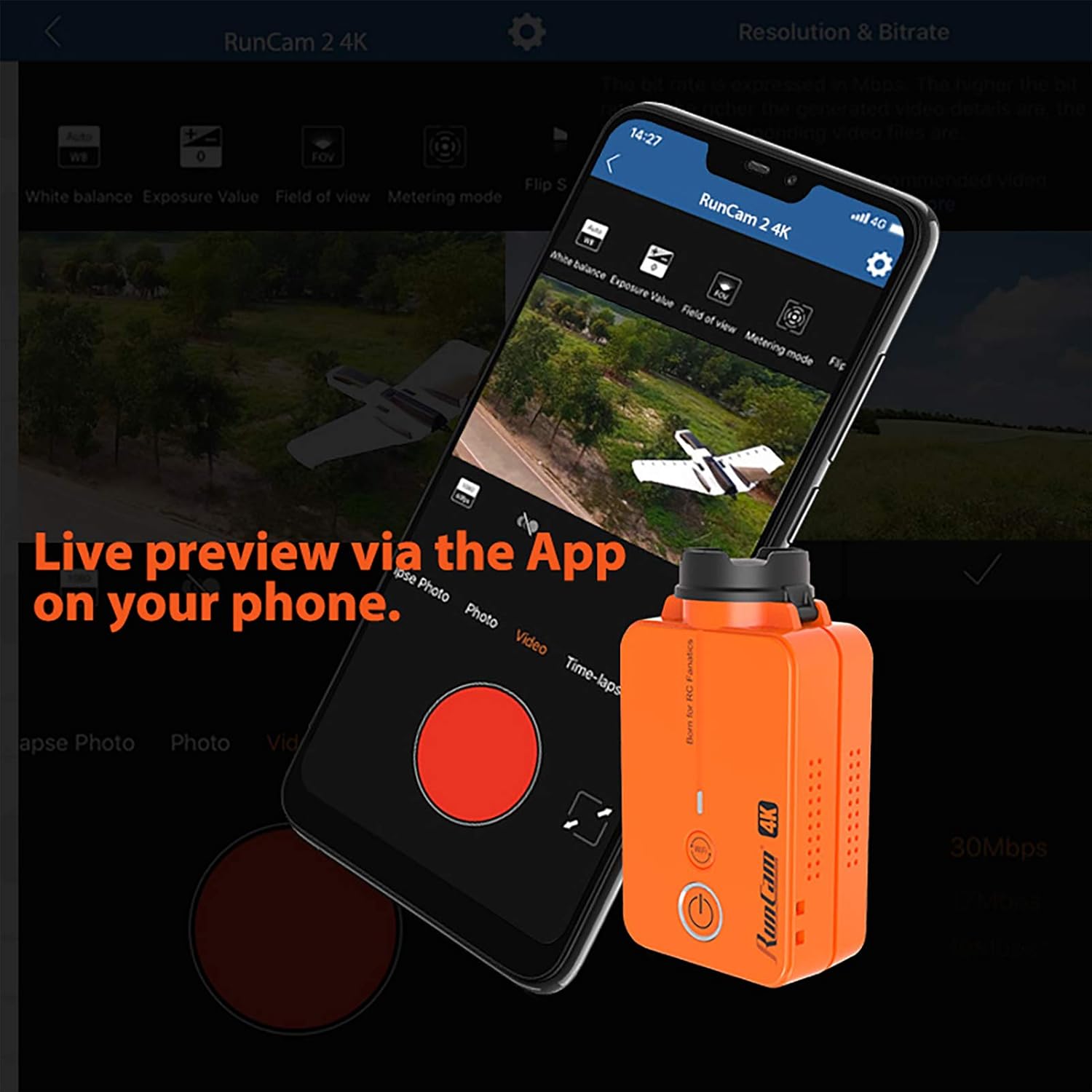 Orange 4K FPV Sports Action Camera Y4833