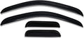 Tape-on Side Window Visor Deflector Rain Guard, Dark Smoke Shatterproof, 4 PCS Set T377