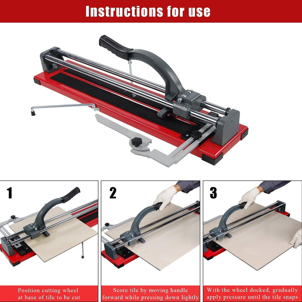 Red Manual Tile Cutter with Tungsten Carbide Cutting Wheel X2135