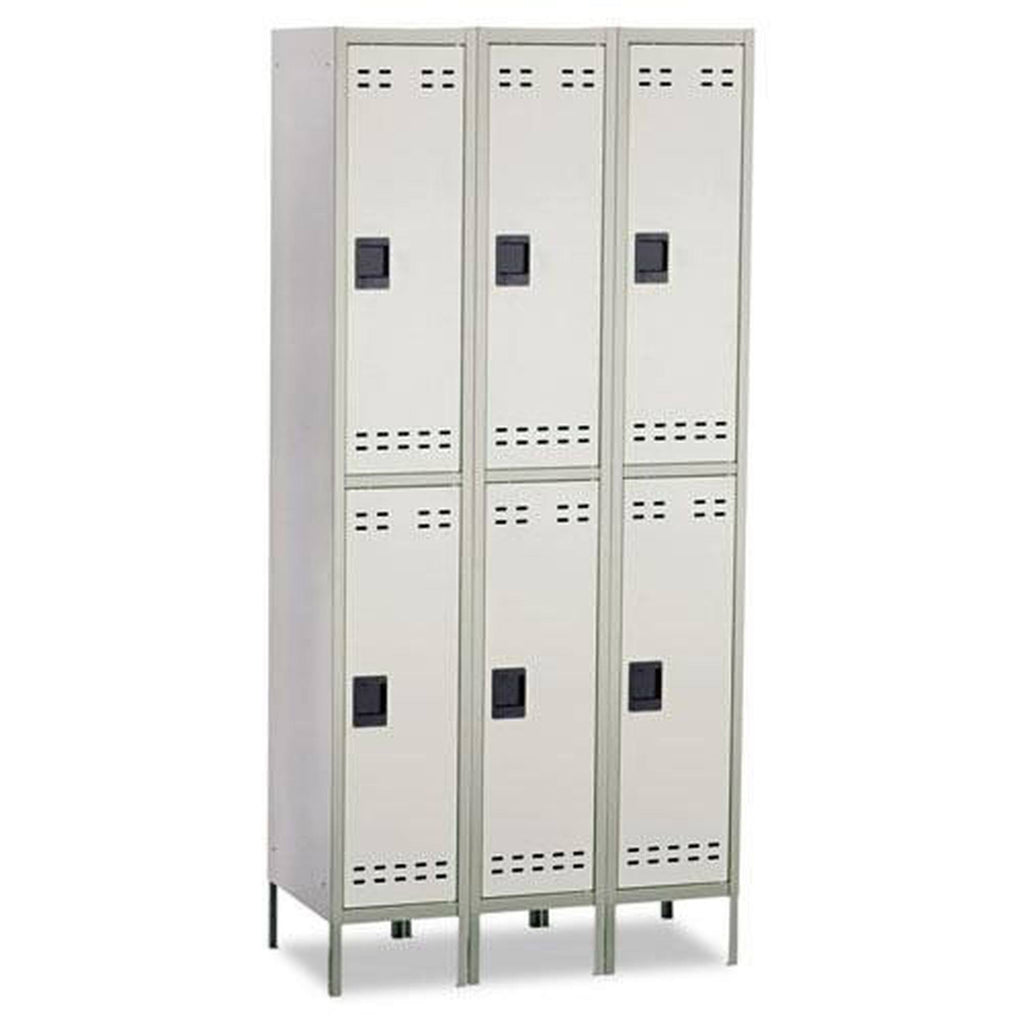 Gray Double Tier Locker, 3 Column I879