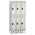 Gray Double Tier Locker, 3 Column I879