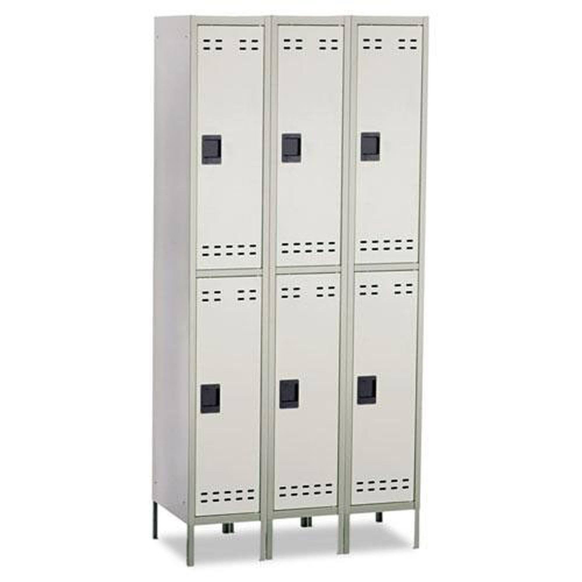 Gray Double Tier Locker, 3 Column I879