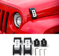 Stainless Steel Latch Locking Hood Catch Kit for Jeep Wrangler JK JKU (Silver) Pack of 2 M7057