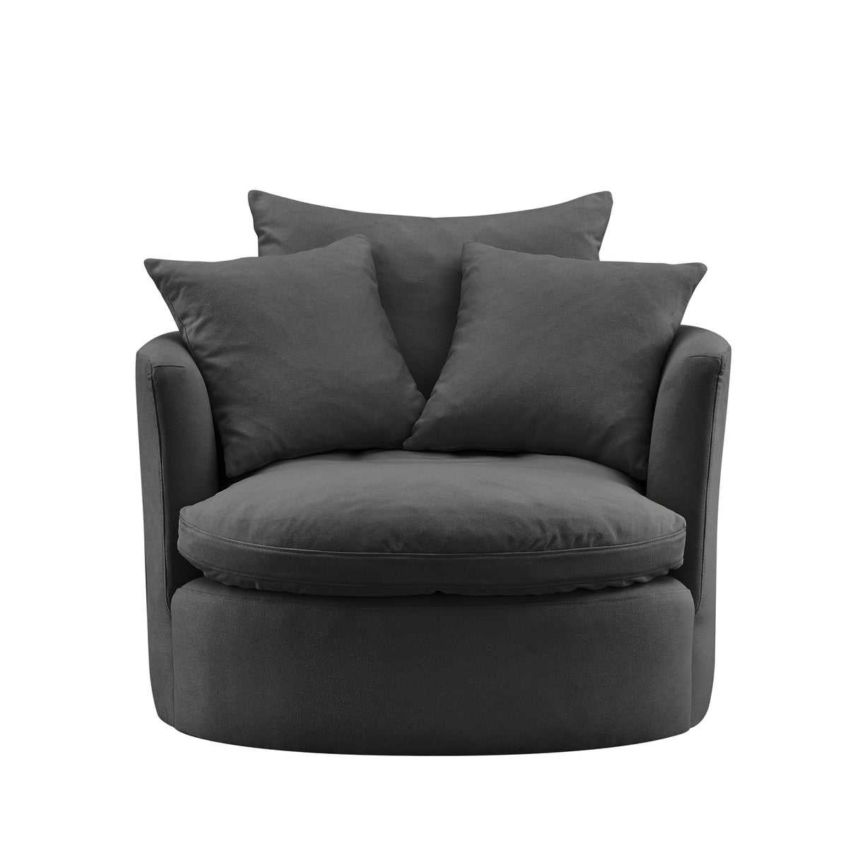 Charcoal Linen 360 Swivel Accent Chair C422