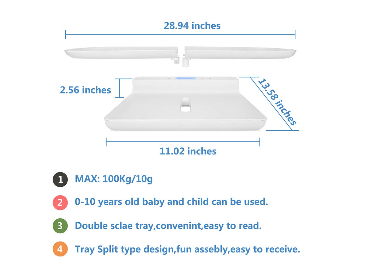 Digital Pet Scale, Infant Scale with Height Track, 220lbs, Pack of 2 G2763
