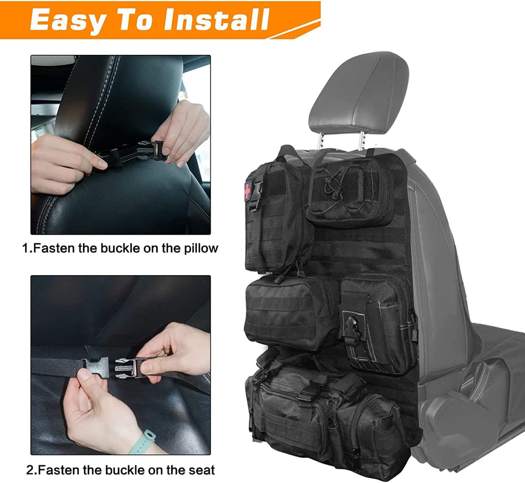 Front Seat Back Storage Bag Organizer with 5 Bags W967