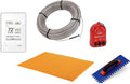 Performance Floor Heating Kit 64 Square Feet with WiFi Touchscreen Programmable Thermostat, Heat Membrane, Heat Cable V424586