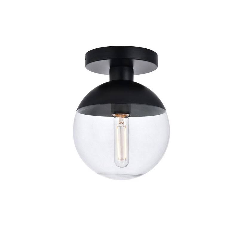 Clear Glass 1-Light Flush Mount Chrome R414280